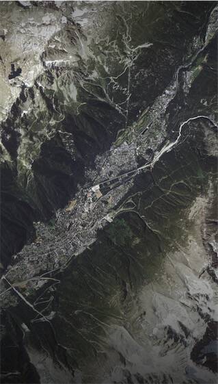 Le terrain, vu du ciel